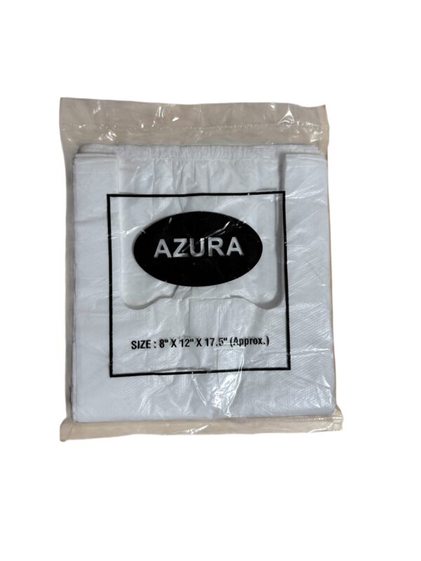 Azura White carrier bags (7.5”x12”x17.5”) 16mu 1,350 pcs - Image 2