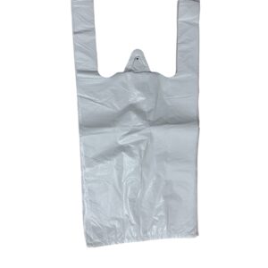 Azura White carrier bags (7.5”x12”x17.5”) 16mu 1,350 pcs