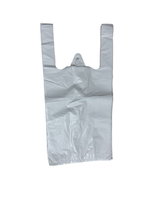Azura White carrier bags (7.5”x12”x17.5”) 16mu 1,350 pcs