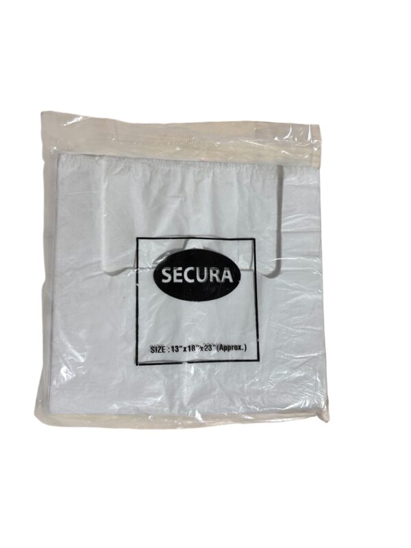 Secura White carrier bags (13”x18”x23”) 18mu 700pcs - Image 2